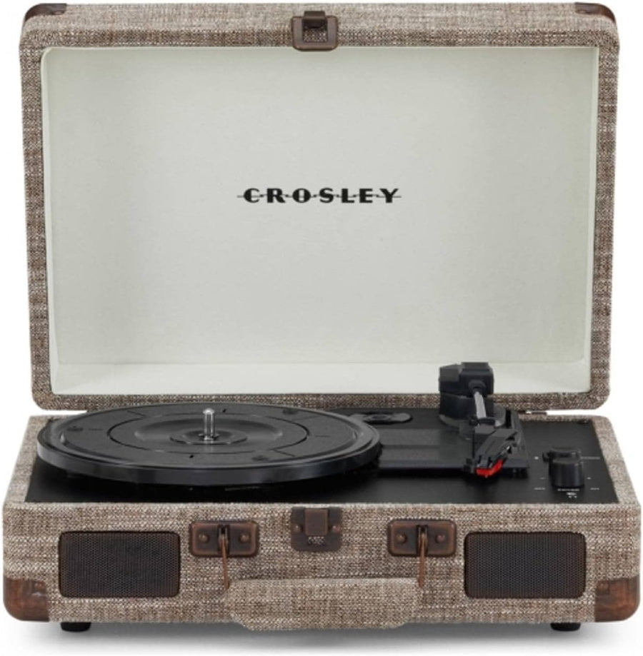 Portable Bluetooth Record Player 3 Speed Suitcase Havana