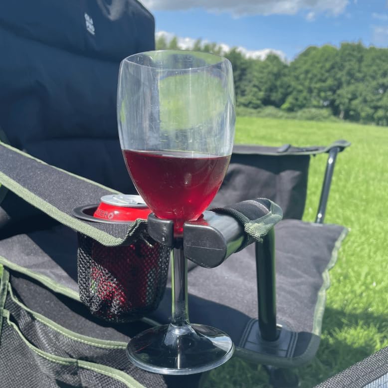 Padded Folding Camping Chair with Cooler Green