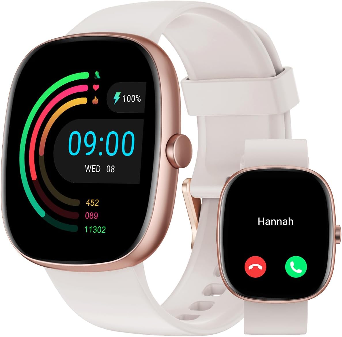 Women Smart Watch Bluetooth Call 100 Sports Fitness Tracker