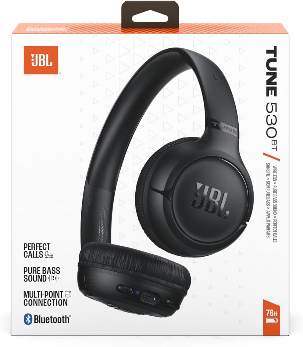 Wireless On Ear Headphones 76H Battery Foldable Bluetooth Mic