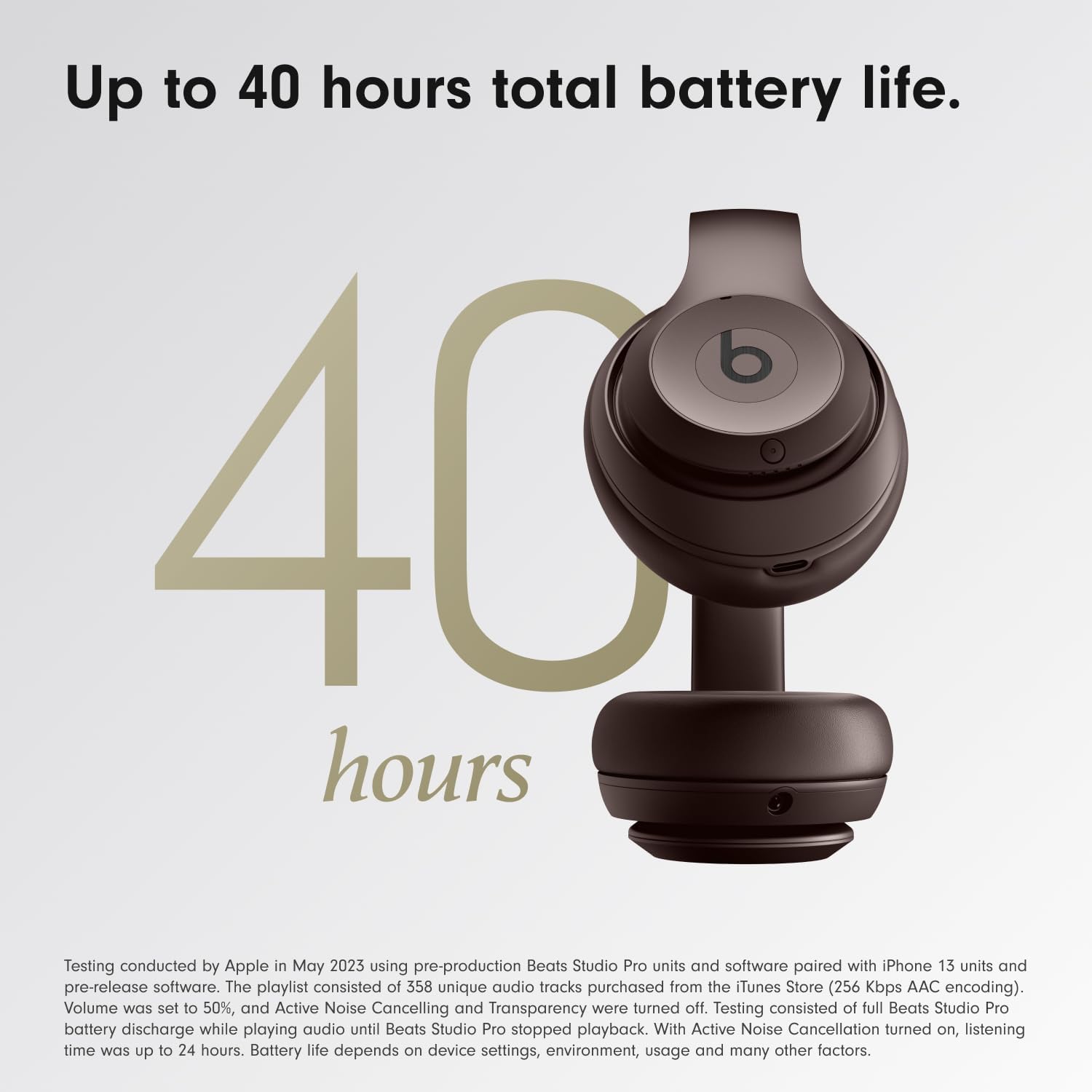 Bluetooth ANC Over Ear Headphones Spatial Audio Lossless USB C 40H Playtime