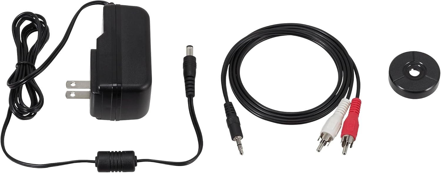 Fully Automatic Belt-Drive Turntable USB Preamp Dust Cover Black