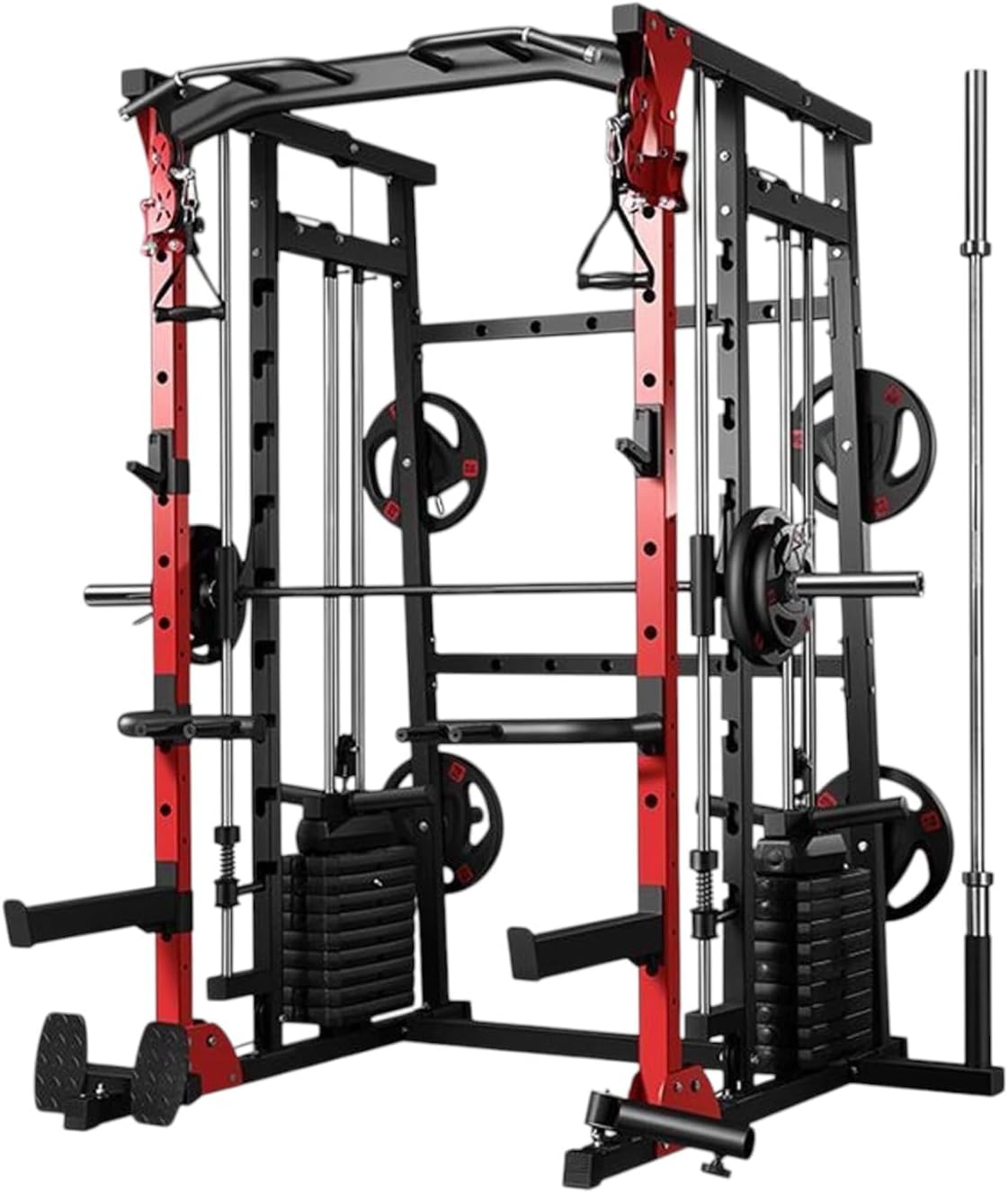 Smith Machine Multi Gym Squat Rack Cable Pulley Home Gym Cage
