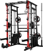 Smith Machine Multi Gym Squat Rack Cable Pulley Home Gym Cage