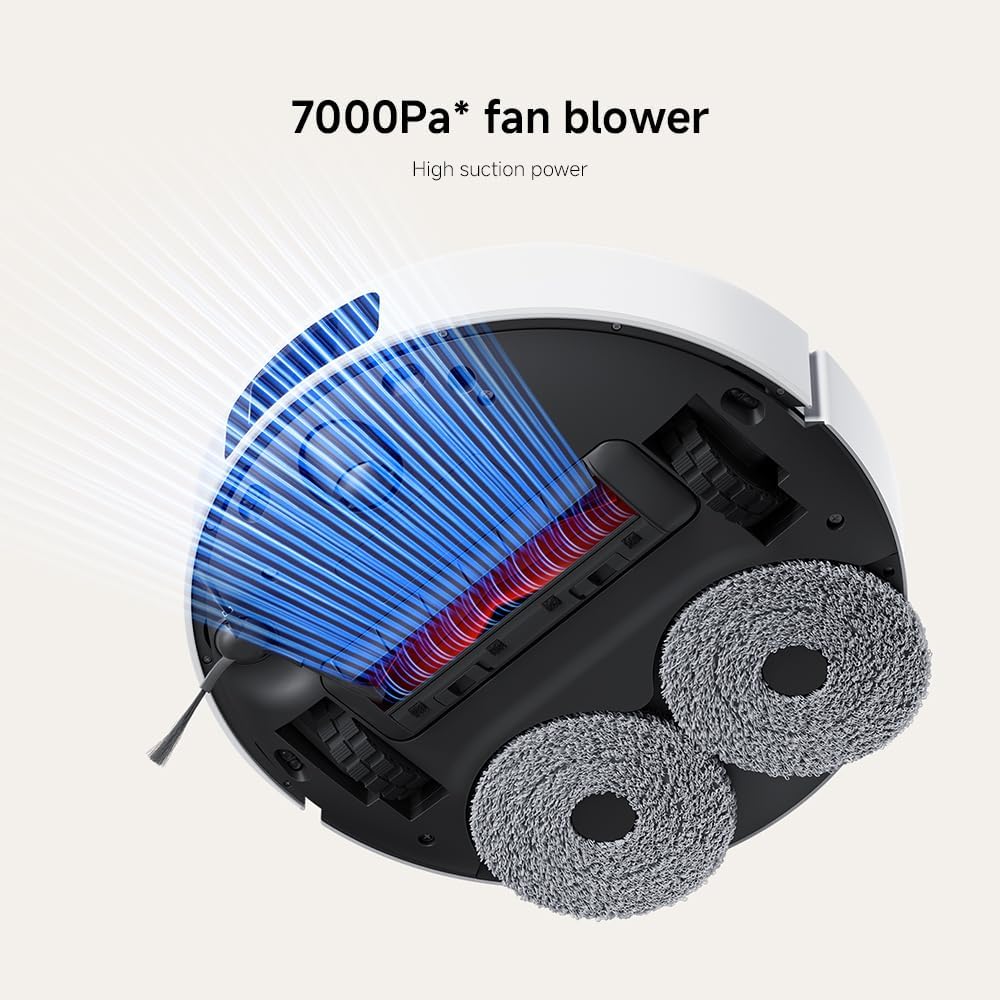 Robot Vacuum Mop Self Empty 7000Pa Auto Wash LiDAR WiFi