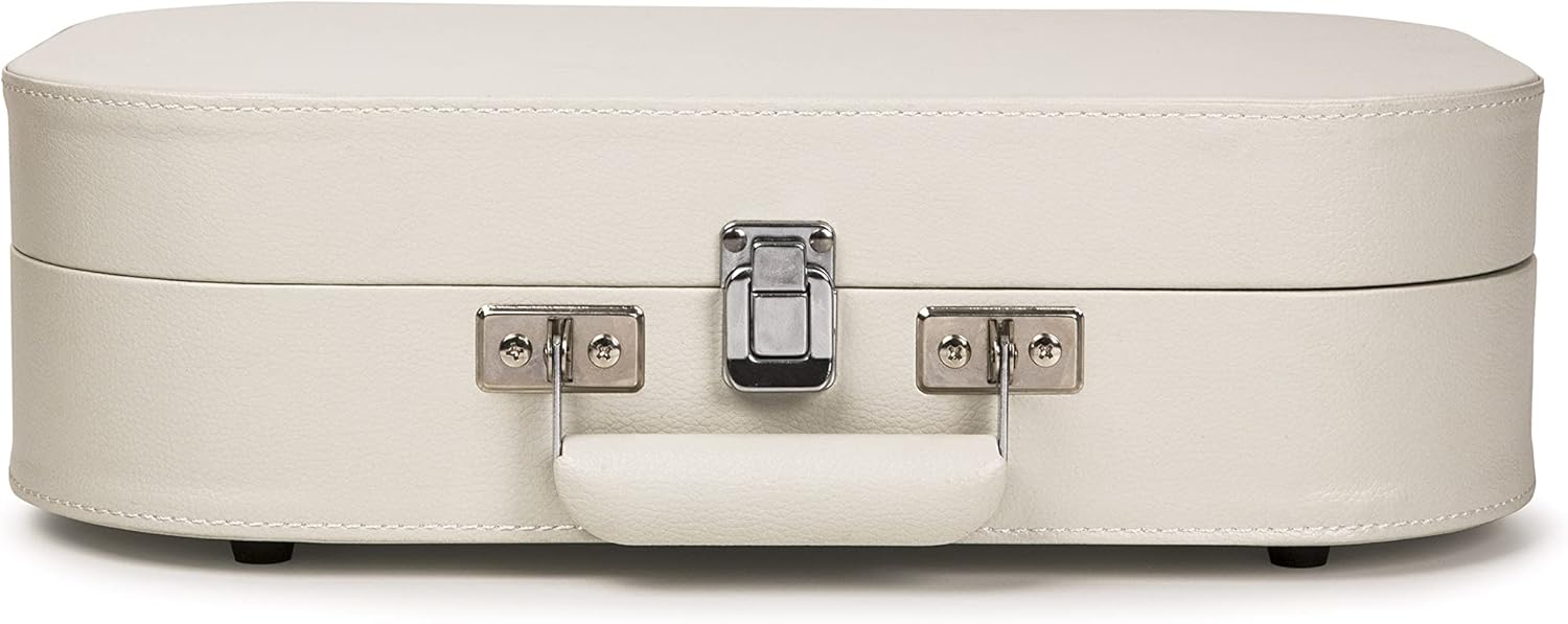 Portable Bluetooth 3-Speed Suitcase Turntable Record Player with Speakers