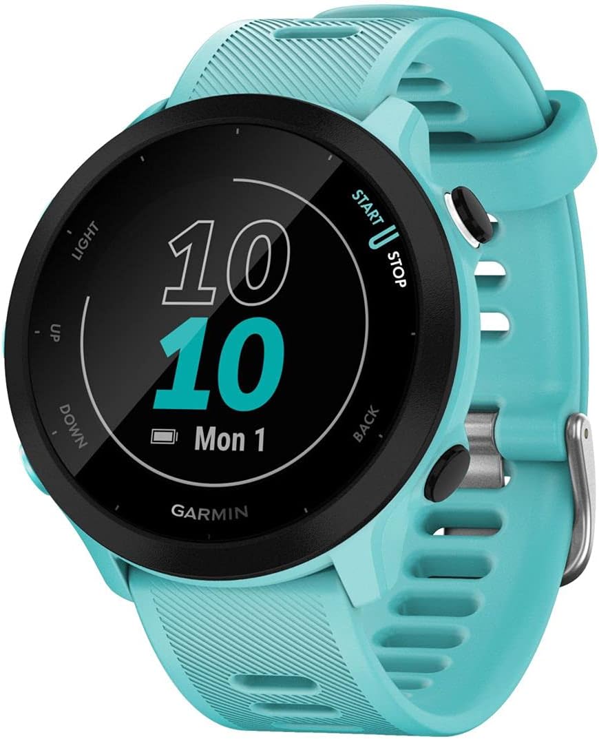 GPS Running Smart Watch 14 Day Battery Aqua