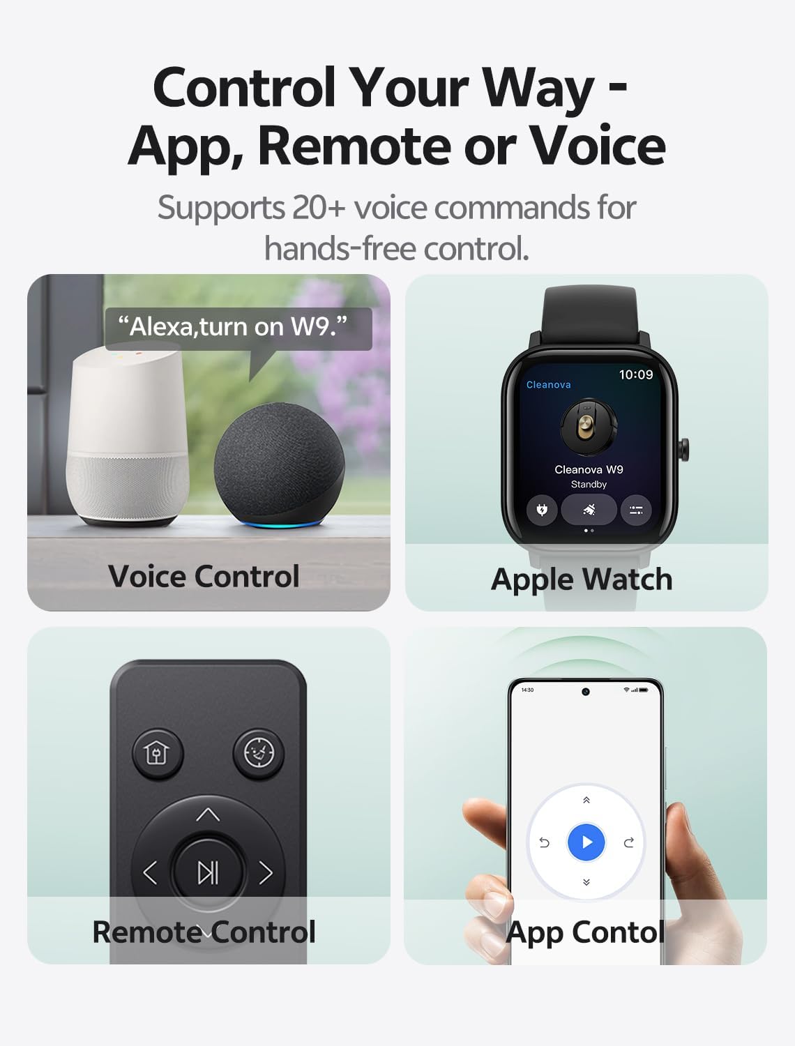 Robot Vacuum Mop 8000Pa LiDAR Mapping App Control Pet Hair