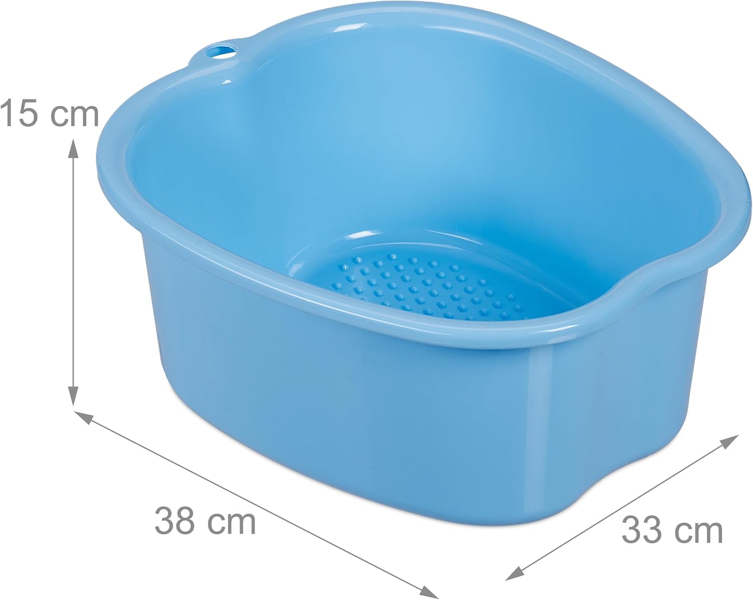 Foot Bath Basin Pedicure Spa Tub Massage Nubs Compact Blue