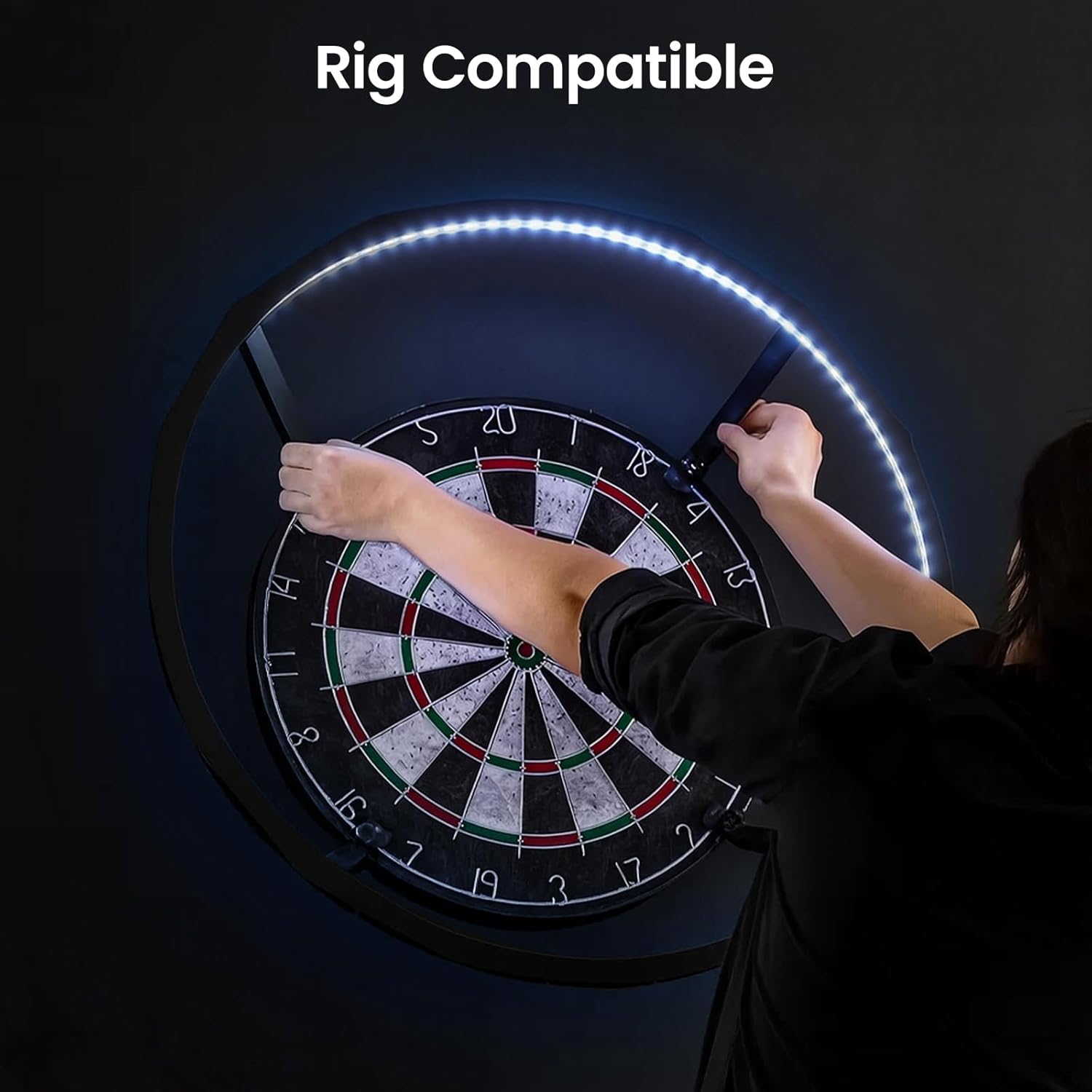 LED Dartboard Light Ring 360° Shadowless Surround Easy Install