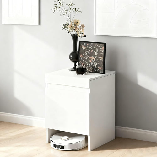 Robot Vacuum Storage Cabinet Side Table Hidden Stand Door Shelf
