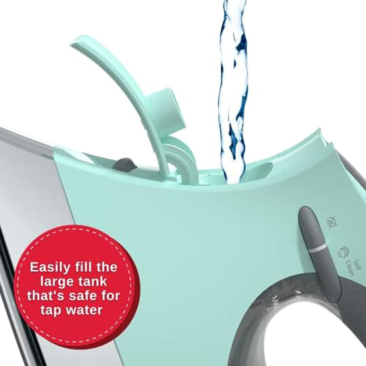 1750W Steam Iron with Auto Shutoff Precision Tip Large Tank
