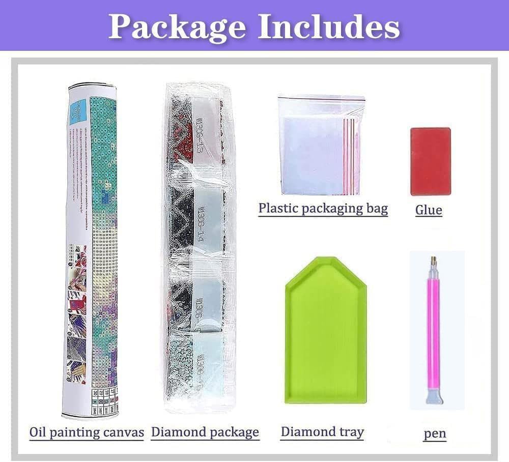 Gnome Diamond Painting Kit Coffee DIY 5D Art Canvas 14x14