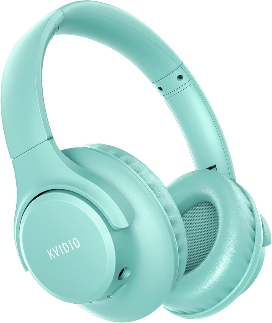 Green Bluetooth Over Ear Headphones 65H Playtime Foldable Deep Bass