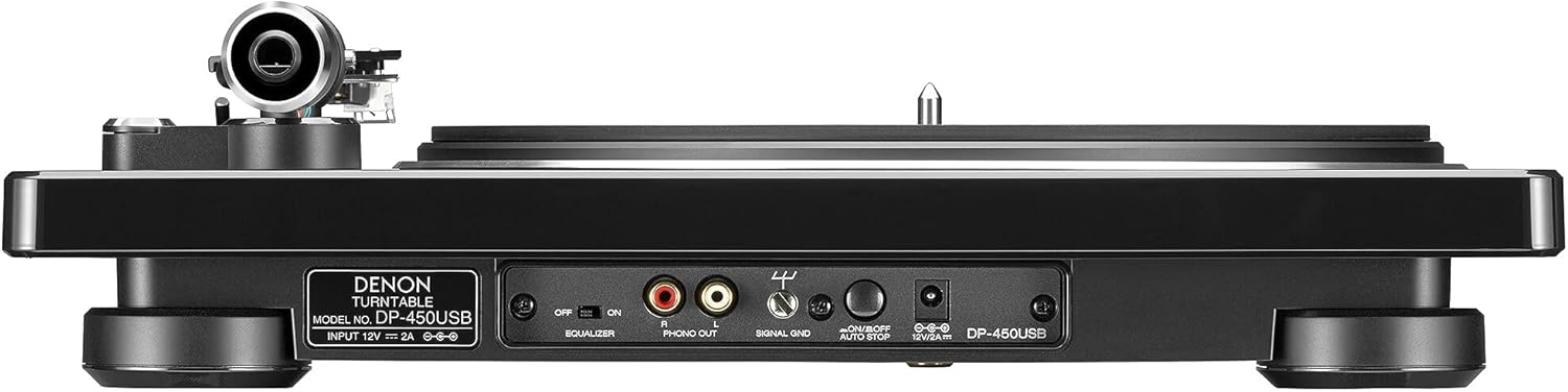 USB Record Player Turntable with Belt-Drive, S-Shaped Tonearm, Phono