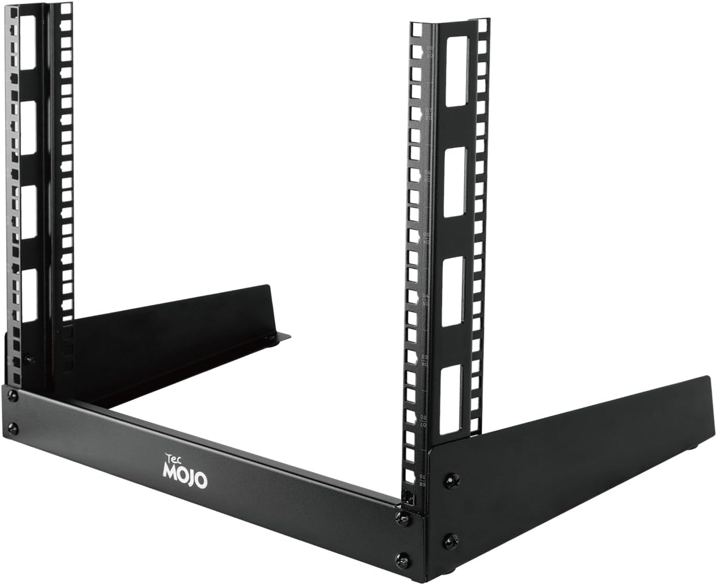 8U Desktop 2 Post Open Frame Server Rack Black