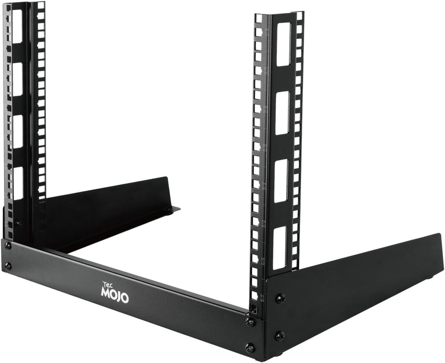8U Desktop 2 Post Open Frame Server Rack Black