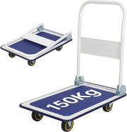 Foldable Platform Trolley 150kg Hand Truck White