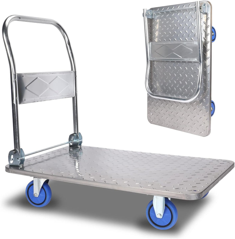 150KG Folding Platform Trolley Hand Truck Push Cart Dolly