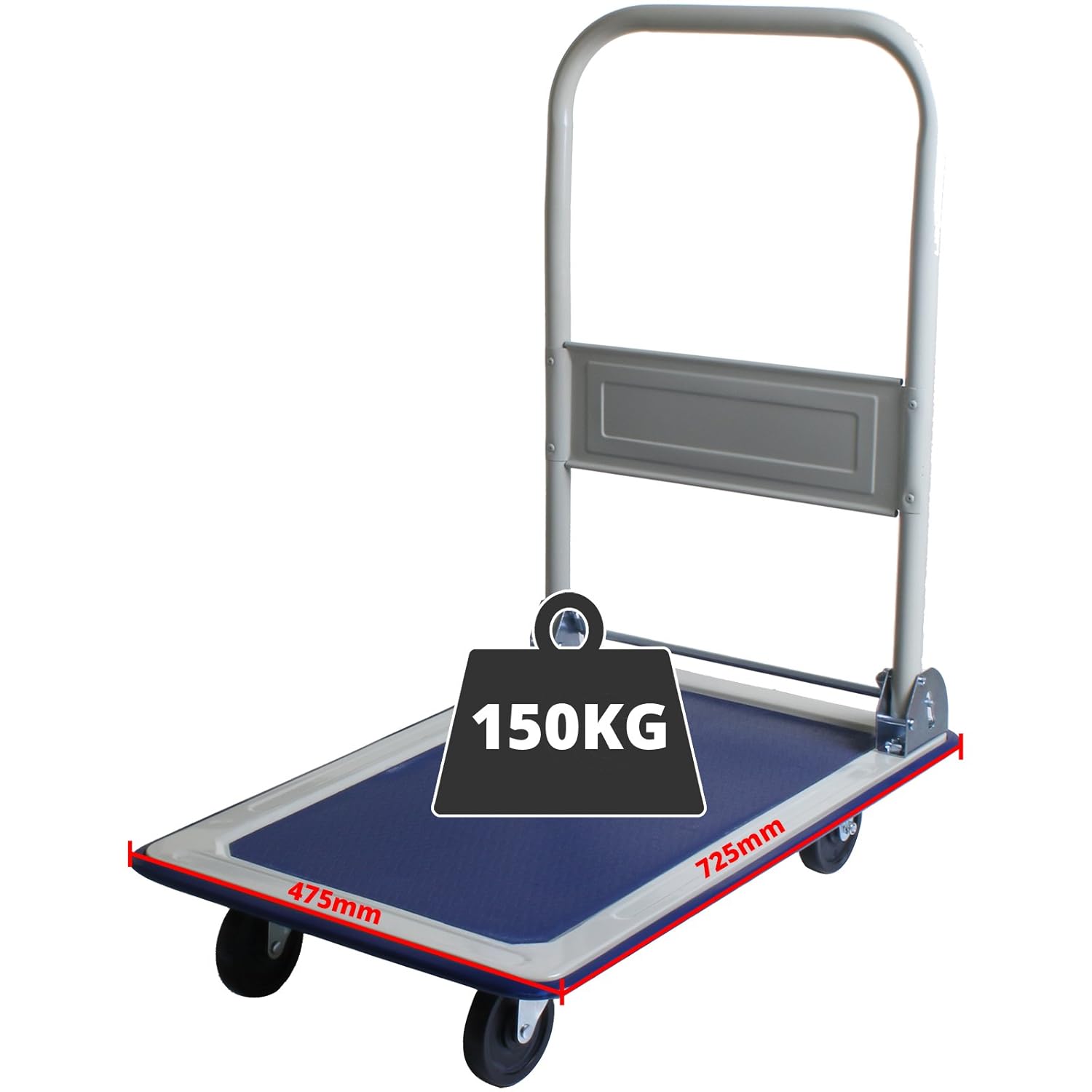 150KG Folding Platform Hand Truck Trolley Cart Flat Bed Non Slip Wheels