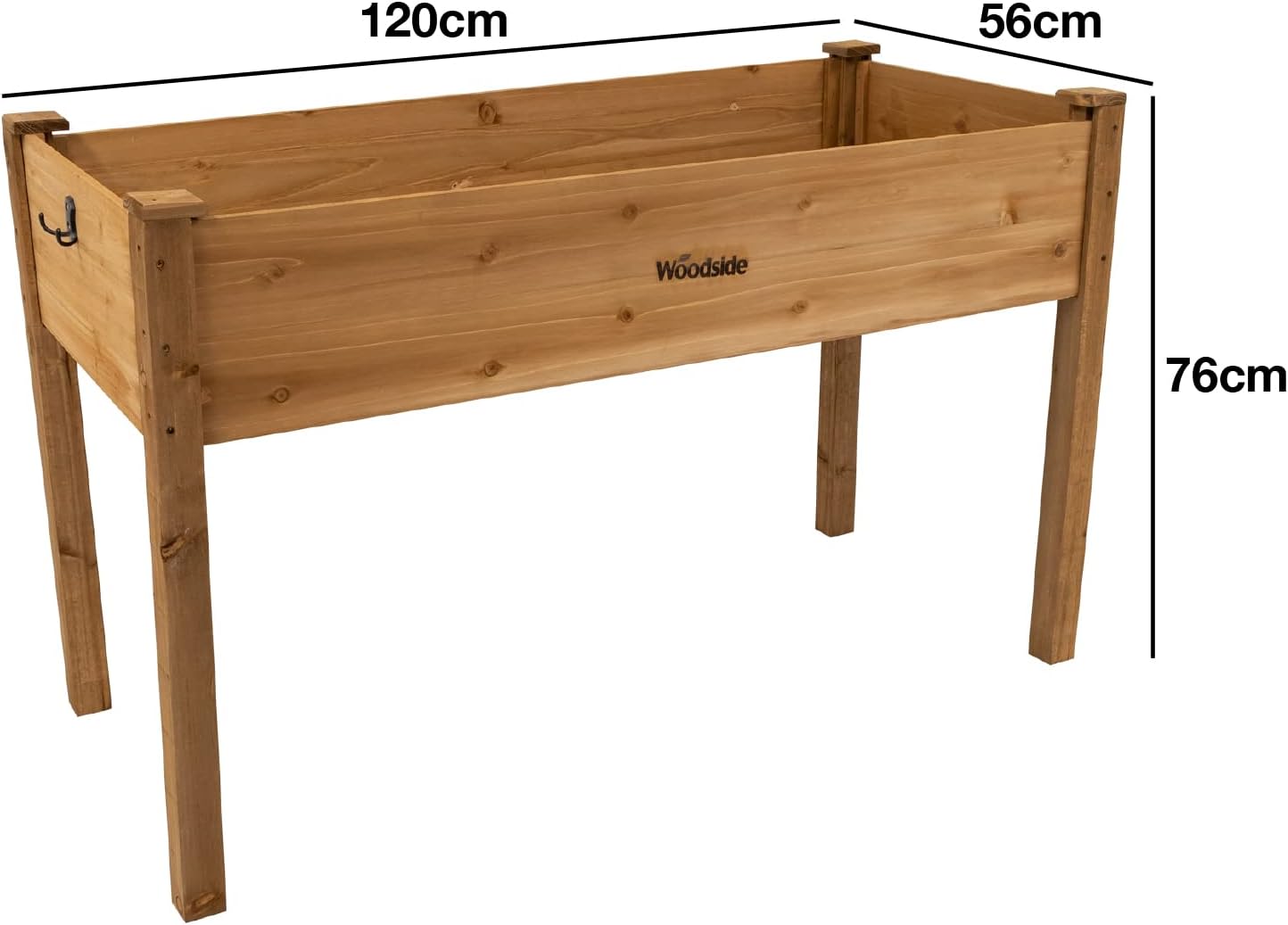 Raised Wooden Garden Planter 120cm Elevated Herb Vegetable Bed