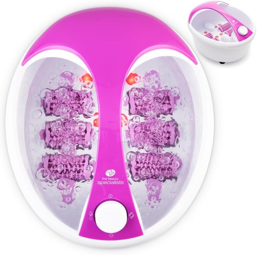 Foot Spa Massager Hydro Jets Heat Bubble Rollers Aromatherapy