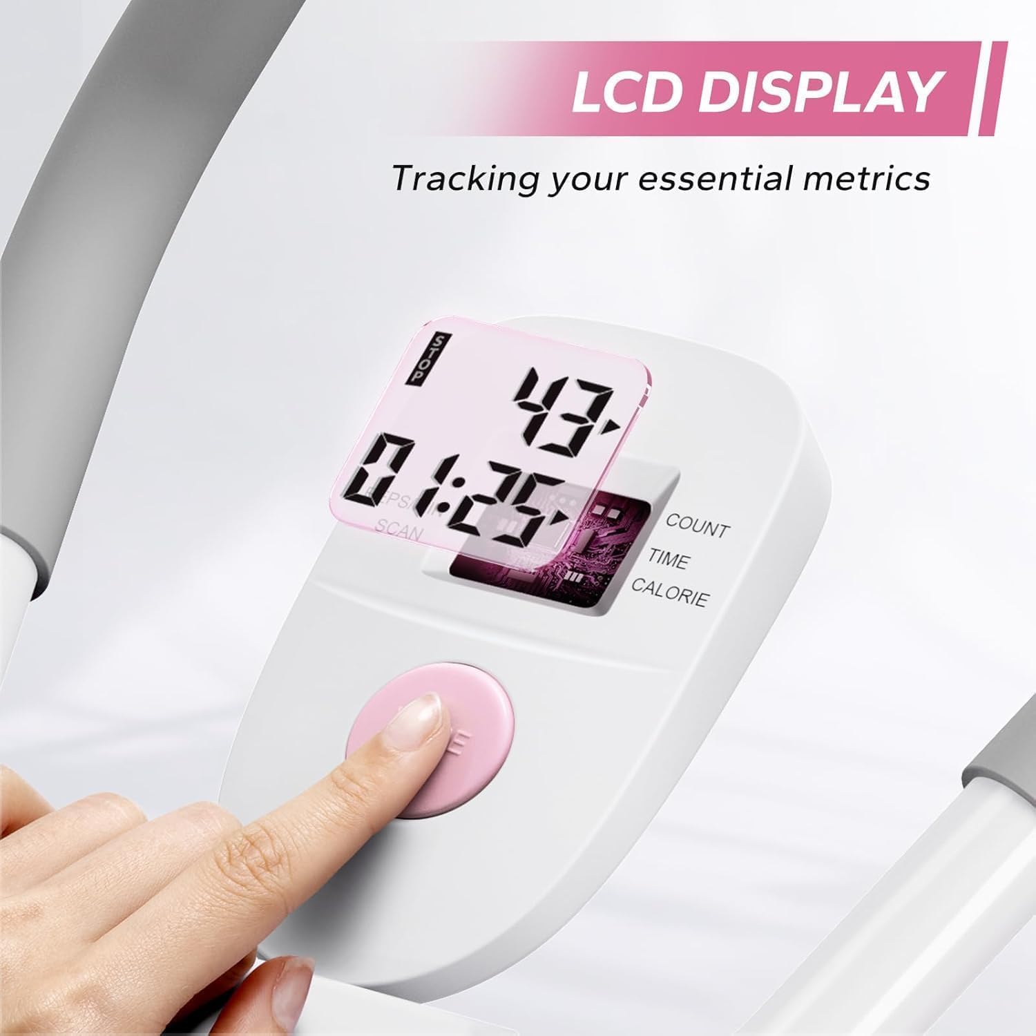 Adjustable Ab Machine Foldable Core Trainer LCD Monitor