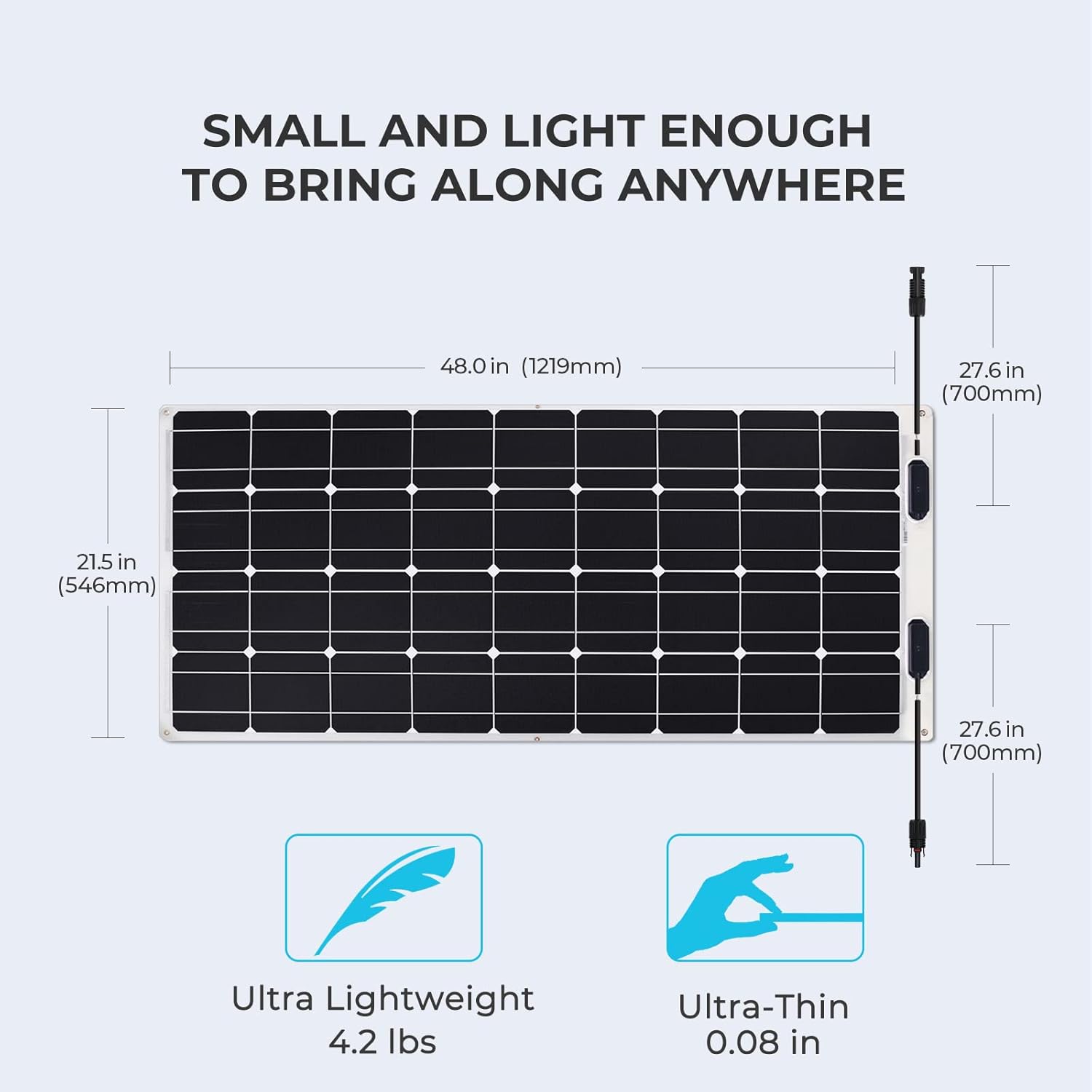 200W Ultra Flexible Solar Panel Kit 12V ETFE RV Boat