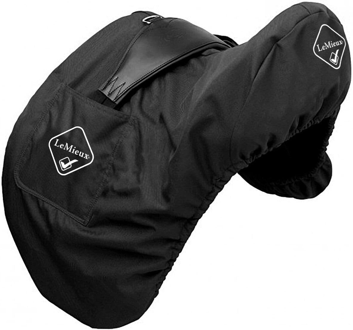 Waterproof GP Jump Saddle Cover Black Fleece Lined