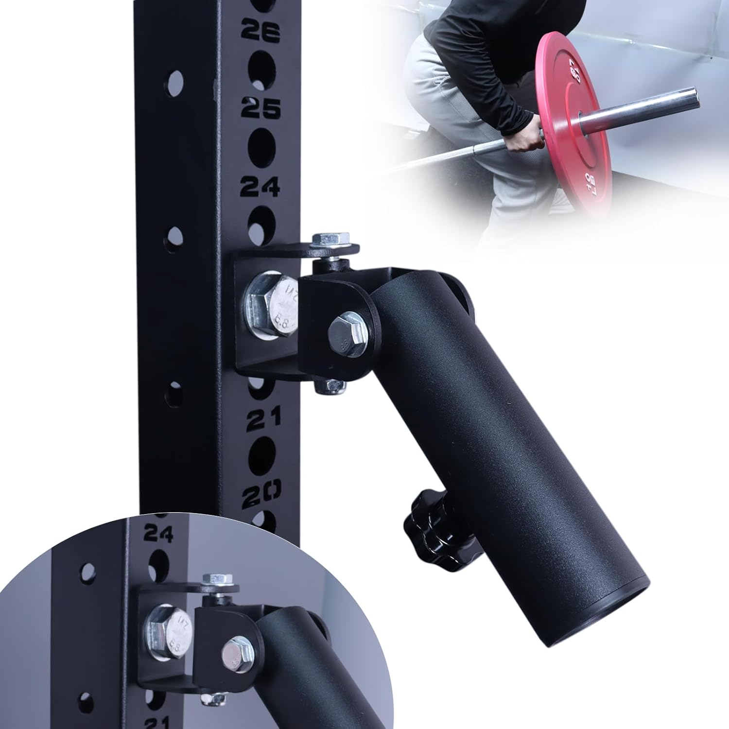 T Bar Row Landmine Attachment 360 Degree Swivel Base Olympic Bar