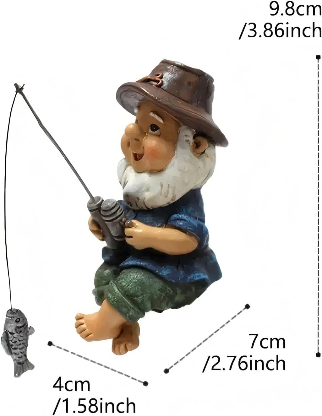 Funny Garden Gnome Statue Naughty Resin Outdoor Patio Decor