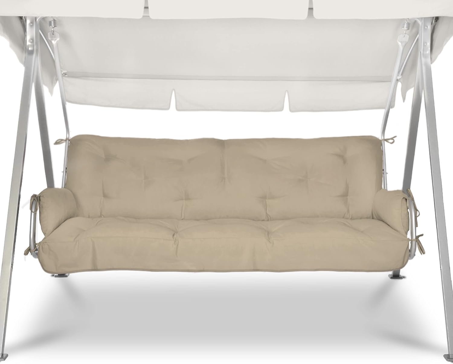 3 Seater Garden Swing Seat Cushion 180x50x8cm Beige