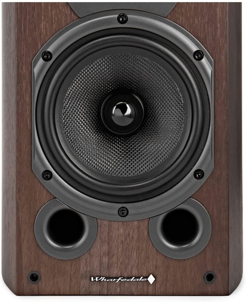 Bookshelf Speakers Pair HiFi 100W Kevlar Driver Bass Port
