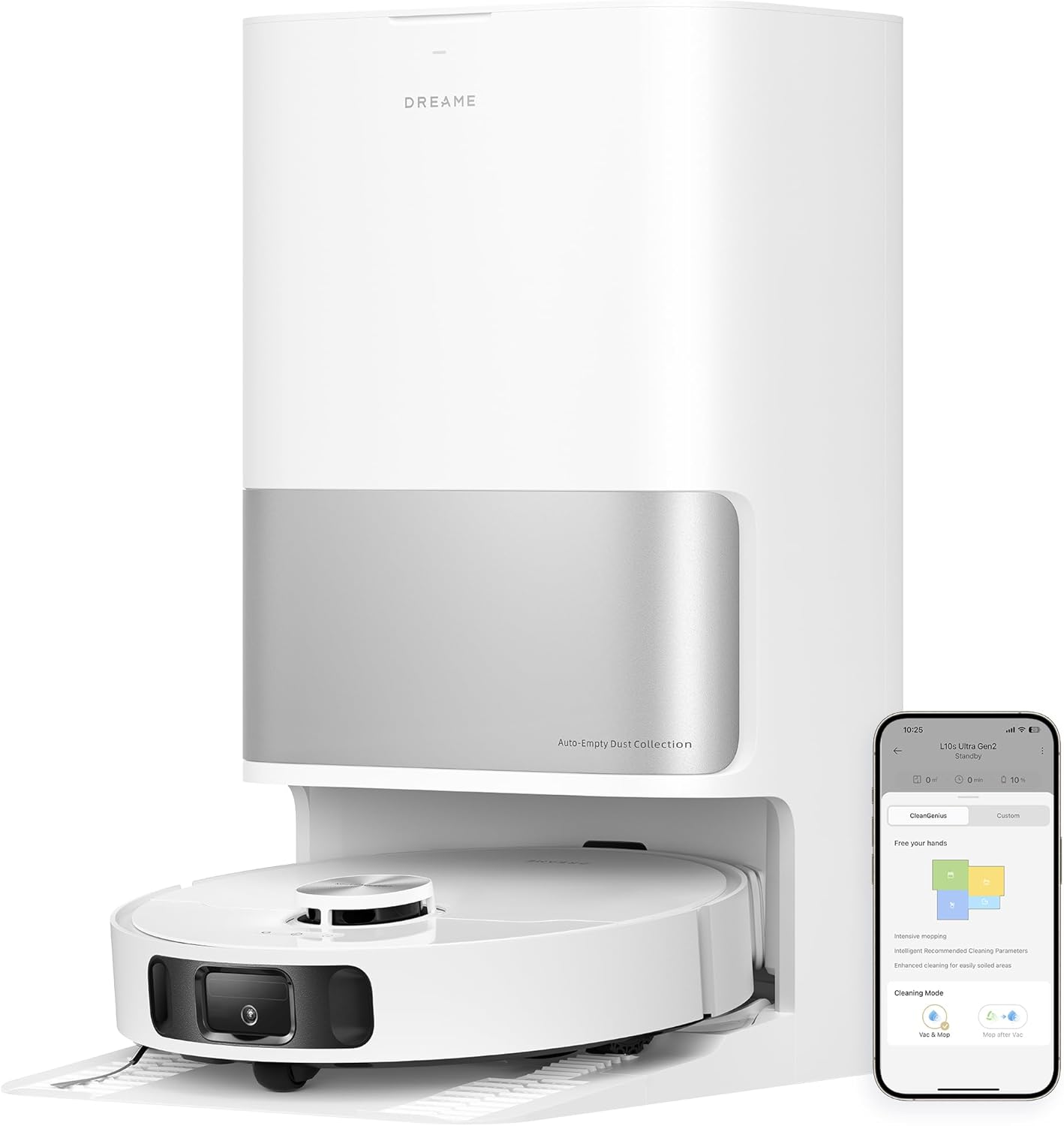 Robot Vacuum Mop 10000Pa Self Empty Wash Dry Smart