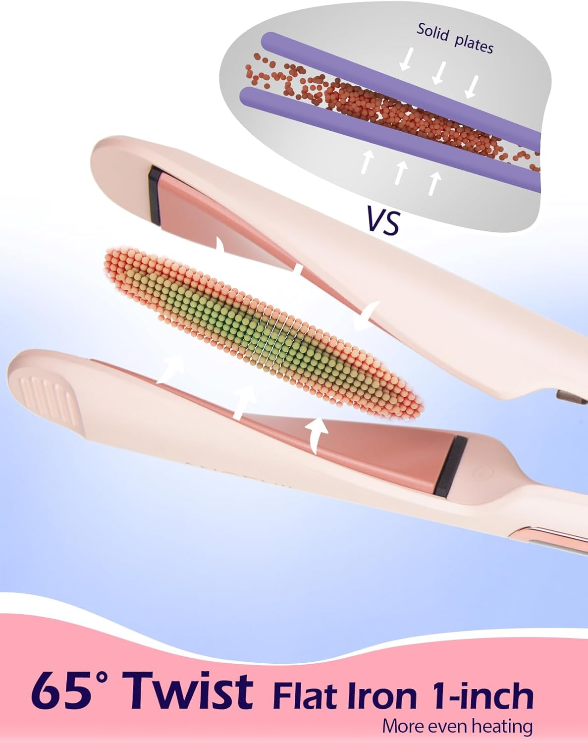 2 In 1 Hair Straightener and Curler Ceramic Tourmaline Flat Iron