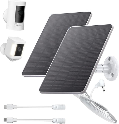 2 Pack 5V Solar Panel Charger For Battery Security Camera
