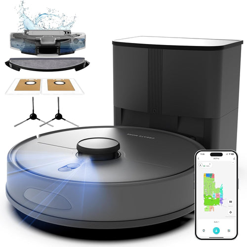 Robot Vacuum Mop Self Empty 5000Pa LiDAR Mapping WiFi Smart Clean