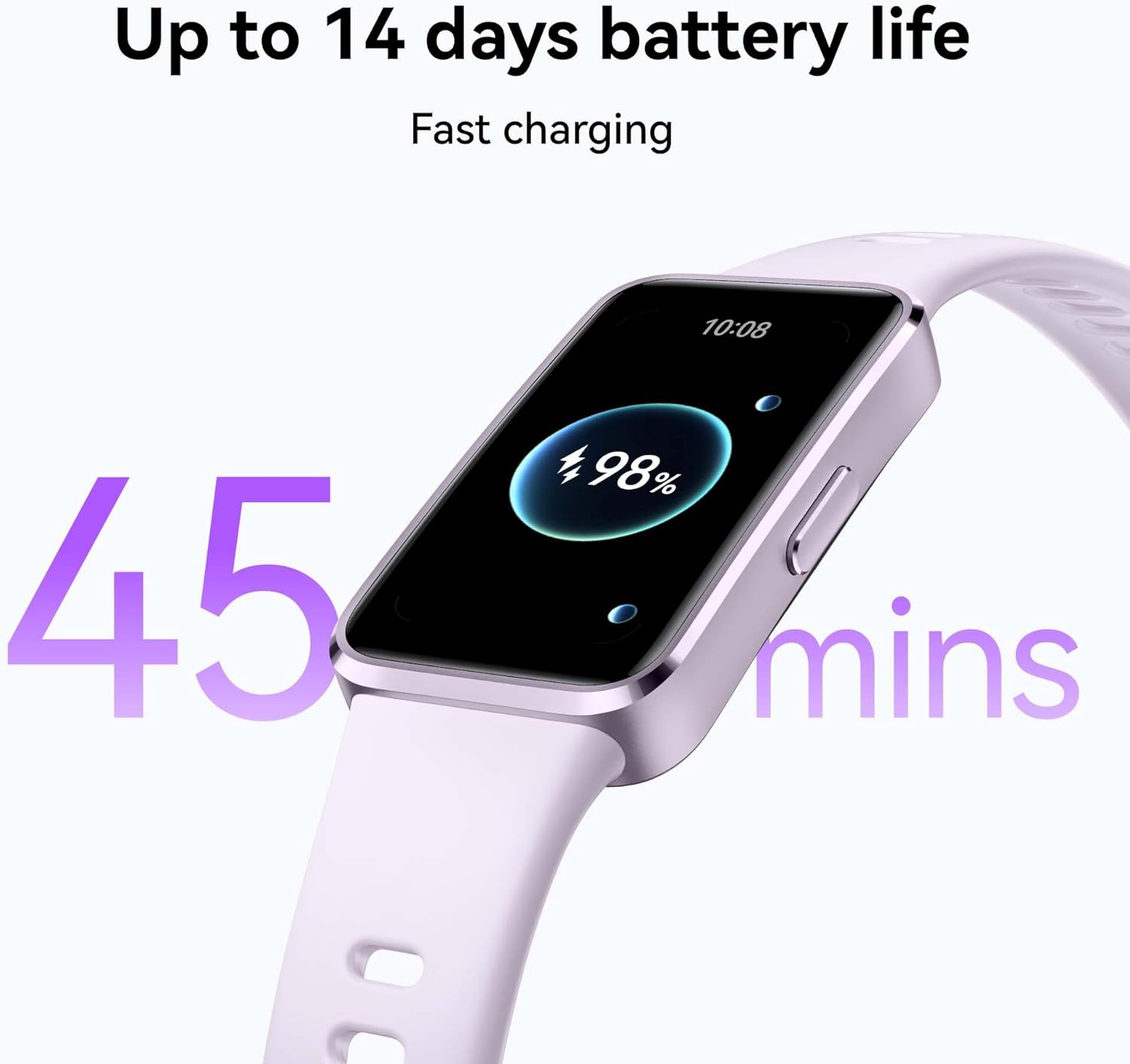 Pink Smart Fitness Band Sleep HRV 14 Day Battery