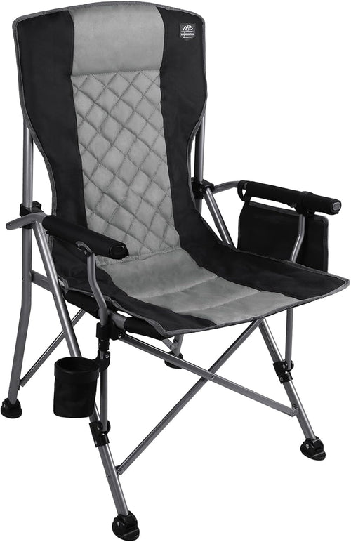 Heavy Duty Padded Outdoor Camping Chair Black