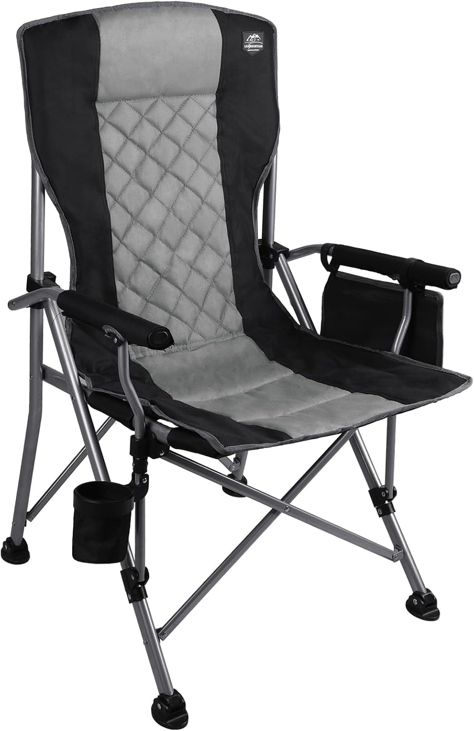 Heavy Duty Padded Outdoor Camping Chair Black