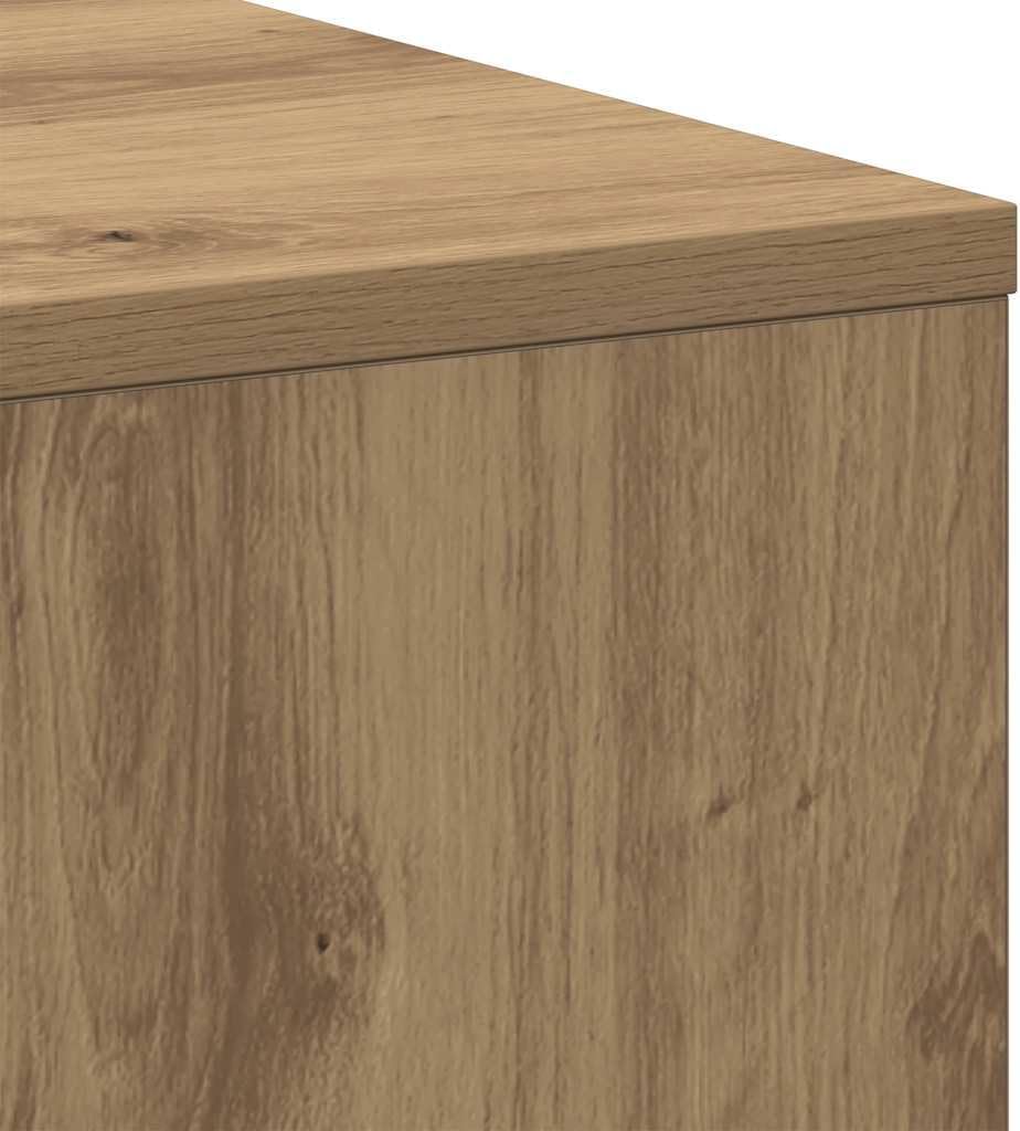 Narrow Bathroom Cupboard With Wheels Drawer Shelf Oak Unit
