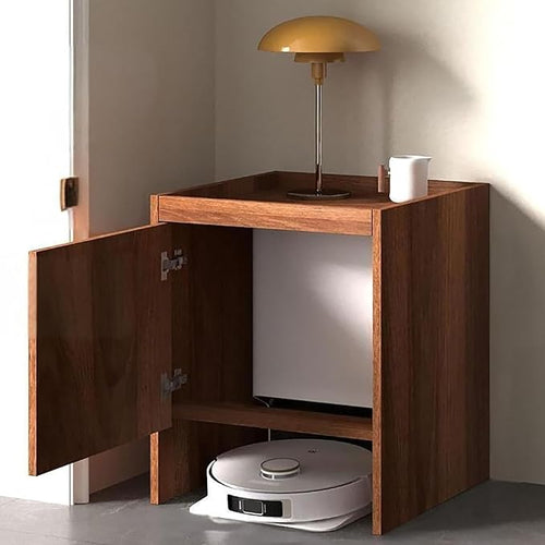 Robot Vacuum Stand Cabinet Hidden Storage Side Table Pull Out Shelf