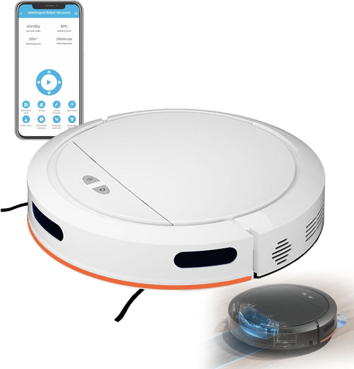 Robot Vacuum Cleaner 4000Pa Strong Suction WiFi App Control Slim Auto