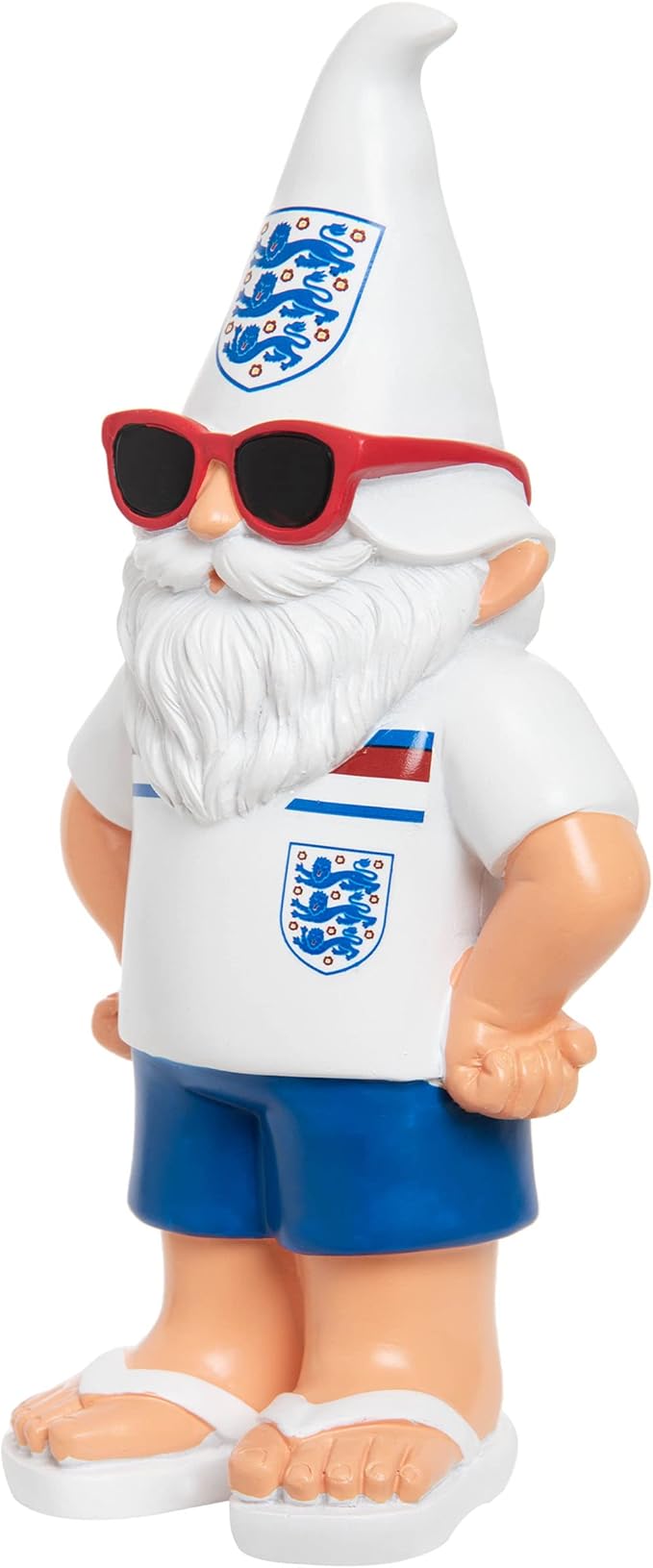 England 1982 Football Gnome 20cm Retro Kit Resin Decor