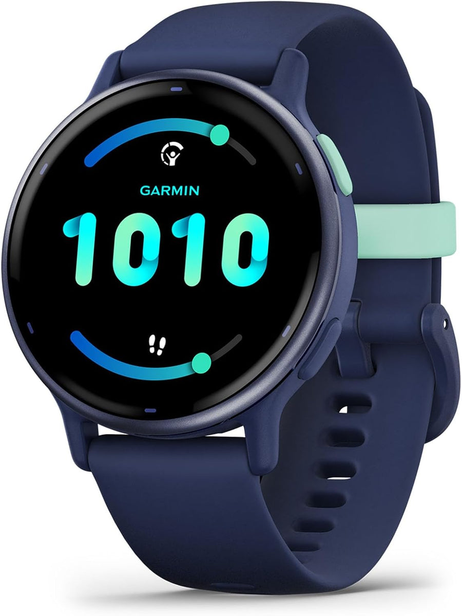 Navy GPS AMOLED Wellness Fitness Smart Watch