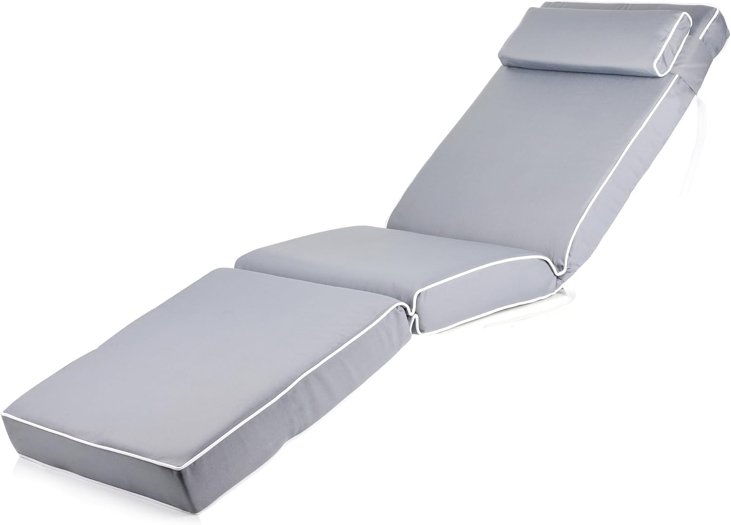 Luxury Garden Sun Lounger with Cushion 5 Position Grey