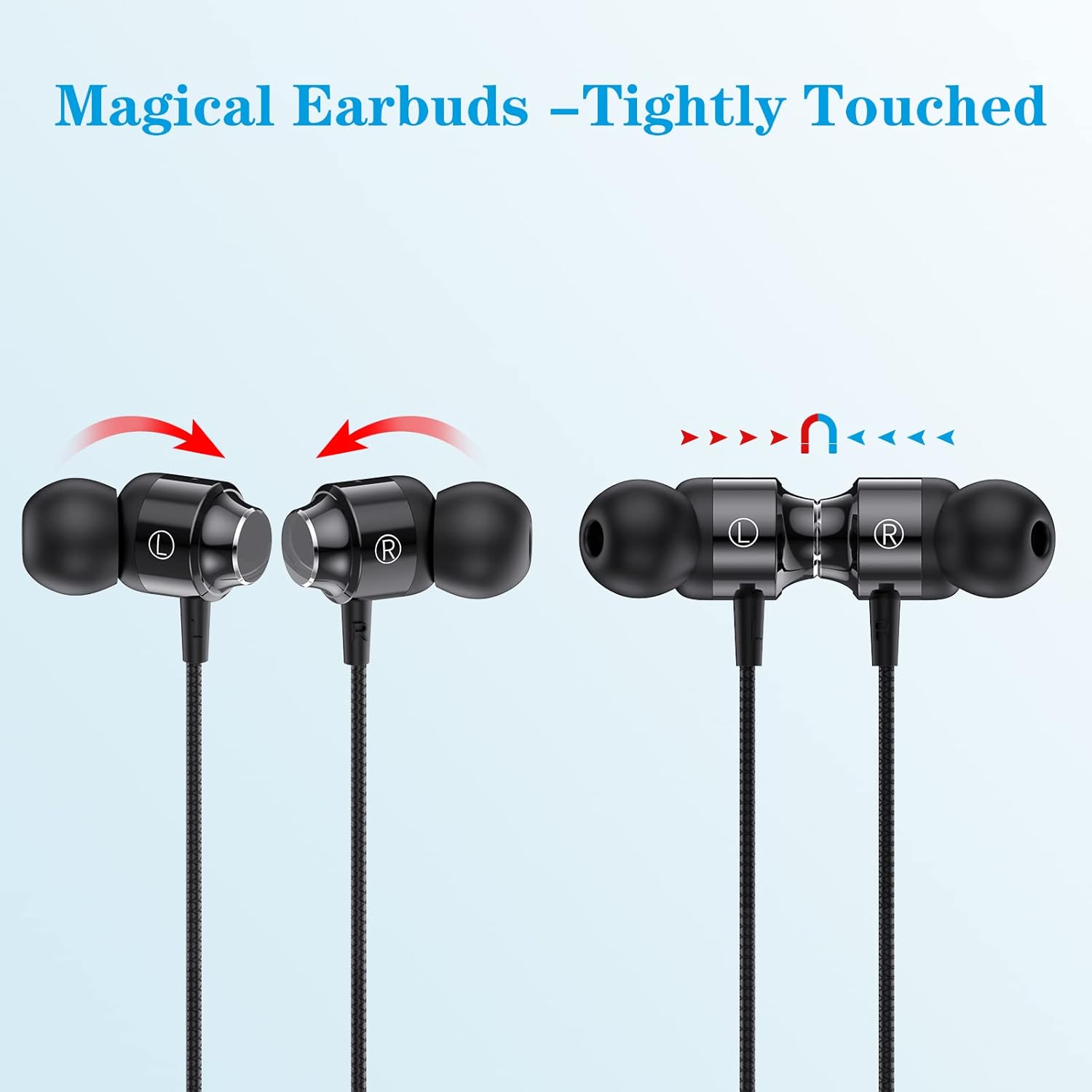 Wired In Ear Earbuds With Mic Volume Control 3.5mm