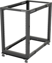 18U Mobile Open Frame Server Rack 4 Post with Wheels