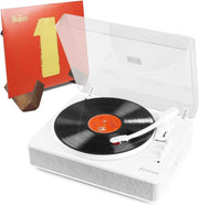 Record Player with Stand Bluetooth USB Recording White