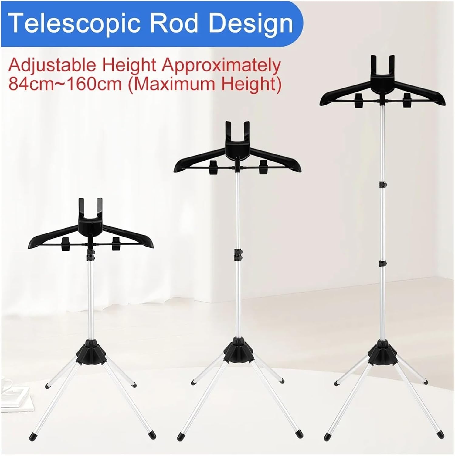 Clothes Steamer Stand Foldable Rack with Ironing Board Adjustable